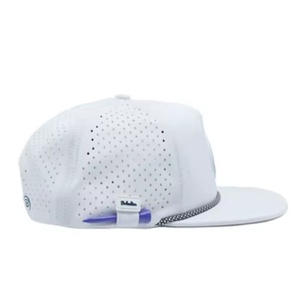 American Fashion 5-Panel Unstructured Golf Hat Herringbone PVC Rubber Laser Cut Perforated Waterproof Embroidery Printed <b>Tee</b> - Product Image 3