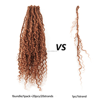 Extensions de cheveux humains 100% naturels # Extensions de dreadlocks légères de 30 pouces (14/16 pouces) de 0,6 cm, tressées à la main, fourniture d'usine