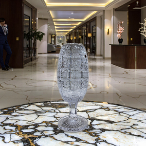 Jarrón de Cristal 24% PbO Tallado a Mano con Diseño Bohemio para Decoración - Product Image 6