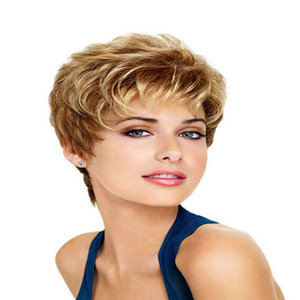 Parrucche Sintetiche delle donne A Strati Breve Rettilineo Pixie Cut Biondi Mix Natura <span class=keywords><strong>Parrucca</strong></span> Piena - Product Image 1