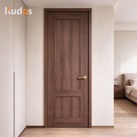 Porte en bois moderne à grain de bois simple, panneau encastré, pour chambre à coucher, porte intérieure en bois sur mesure, insonorisée, pour résidence, porte intérieure en bois pour pièce résidentielle