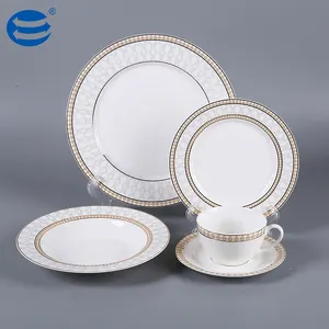 New bone china tableware set pieces wholesale dinner set excellent porcelain set of porcelain dinnerware with plates