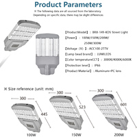 Échantillon Gratuit Disponible - Lampadaire LED Modulaire Extérieur IP65 pour Autoroute et Route, 100W, 150W, 200W, 250W, 300W