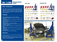 Uniliner UL-L133 – Équipement de réparation de carrosserie de type souterrain pour châssis de voiture, machine à débosseler, système de réparation de châssis de voiture sur plancher