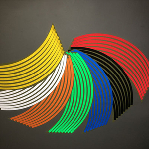 Pegatinas para neumáticos de rueda de coche y motocicleta, cinta reflectante para llanta, calcomanías para moto Yamaha, Suzuki, <span class=keywords><strong>Honda</strong></span>, Kawasaki - Product Image 4