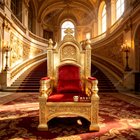 Chaises de trône, chaises de chef et chaises d'auditorium de style européen, luxueuses et dorées. Les couleurs et les tissus peuvent être personnalisés.