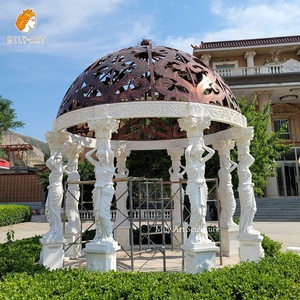Pergola ronde <span class=keywords><strong>de</strong></span> gazebo en <span class=keywords><strong>pierre</strong></span> <span class=keywords><strong>de</strong></span> marbre sculptée à la main avec statue <span class=keywords><strong>de</strong></span> figure <span class=keywords><strong>pour</strong></span> le <span class=keywords><strong>jardin</strong></span> <span class=keywords><strong>de</strong></span> parc public extérieur MILY - Product Image 5