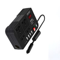 Inversor montado en el vehículo de 300W, 12V a 220V, notebook montado en el vehículo, carga USB, universal