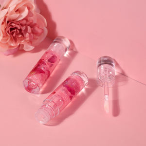 Criar Logotipo SPF Fruit Flavor Lip Oil Melhor Fique Colorido Grande Escova Transfer Proof Lip Gloss com Rose Petals - Product Image 5