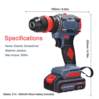 Offre Spéciale nouveau 21V 2in1 60N.m moteur sans balais perceuse au Lithium tournevis électrique multi-fonction outil de tournevis électrique