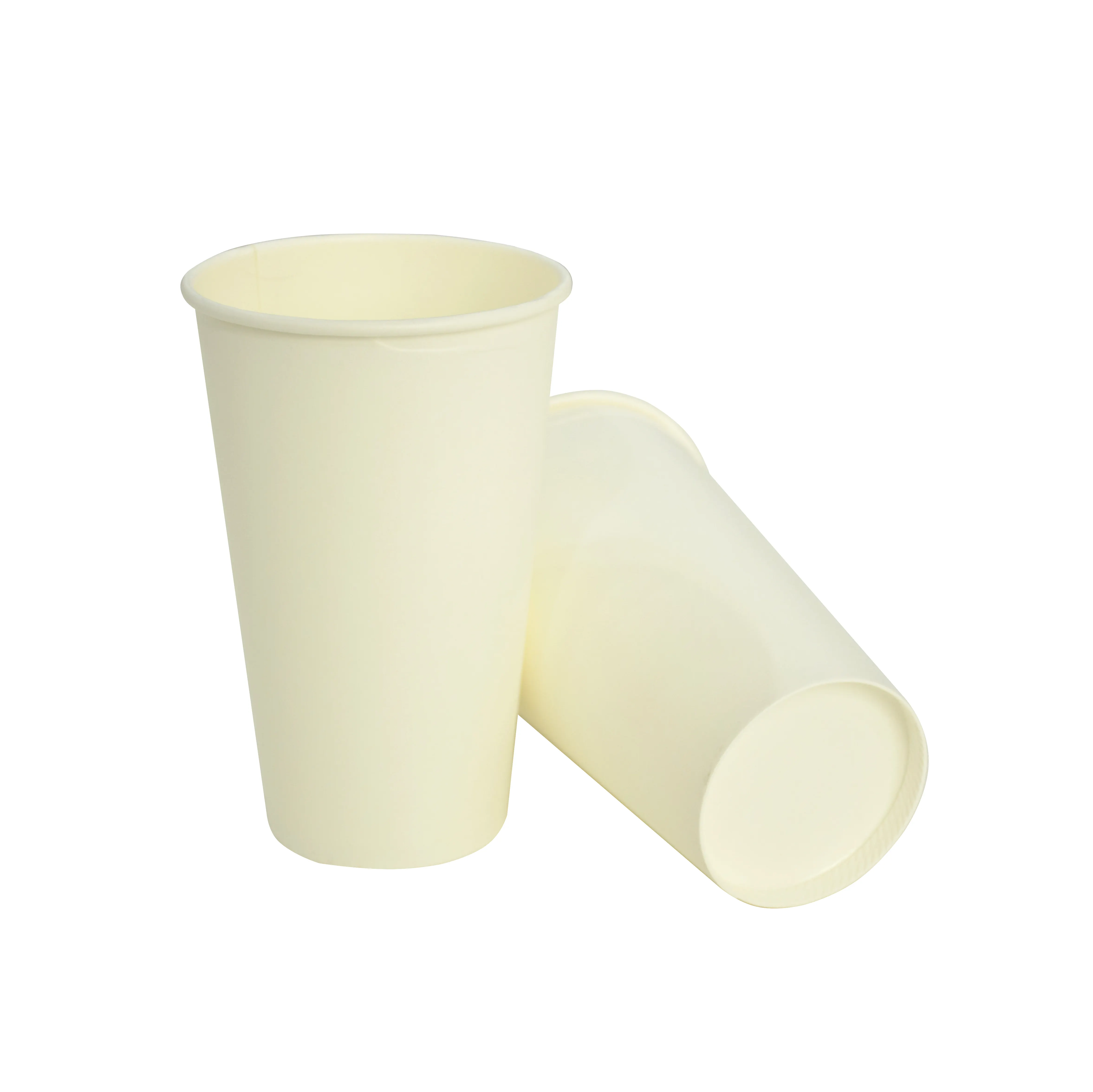 Minlo Eco Friendly Disposable Kraft White Paper Cups For Hot Drinks 8Oz