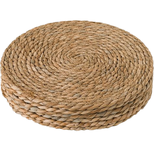 Set de table rond moderne en jonc de mer tressé avec coussinets isolants, dessous de verre en rotin pour table à manger, mariage et décoration intérieure - Product Image 2