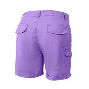 Top Trening Short Cargo personnalisé taille haute pour femme, élégant, coupe ajustée avec poches fabriqué au Pakistan - Product Image 3