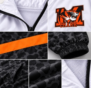 2027 Adults Customized Quarter Zip Black Camo Leopard Print Orange Stripe Casual Leisure Tops <b>Leisurewear</b> - Product Image 5