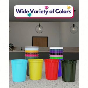 Gobelets de stade personnalisés bleu marine et noir sans BPA, 24 oz, en matériau recyclé numérique, promotionnels, pour le sport, les enfants et l'été – Vente en gros - Product Image 2