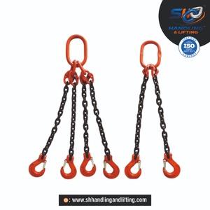 Eslinga de Cadena de Tres Puntas de Acero Aleado Grado 80 G80 de Alta Resistencia para Grúas, con Eslabón Maestro y Ganchos, Venta al por Mayor - Product Image 4
