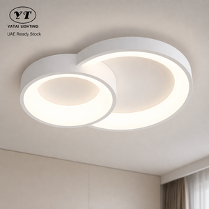 Plafonnier moderne en acrylique et fer, 34W LED, télécommande, variateur de lumière, trois couleurs, montage en surface, pour salon, chambre à coucher - Product Image 1