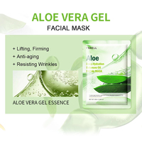 Soin Visage Masque Tissu Ampoule VShell Concombre Charbon Bambou Sérum Bave Escargot Aloès Collagène Kiwi Polypeptide