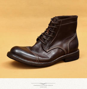Botas Chelsea de Hombre con Cordones, de Cuero Genuino, para Invierno, con Suela Gruesa, Estilo Británico, Casual de Negocios, Antideslizantes - Product Image 6