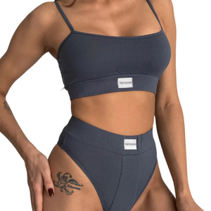 Ensembles <span class=keywords><strong>de</strong></span> sous-vêtements <span class=keywords><strong>de</strong></span> sport deux pièces pour femmes <span class=keywords><strong>Push</strong></span> <span class=keywords><strong>up</strong></span> sangle soutien-gorge en coton serré séchage rapide sous-vêtements <span class=keywords><strong>de</strong></span> course Fitness ensembles <span class=keywords><strong>de</strong></span> gymnastique - Product Image 4