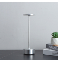 Lampe de table élégante, rechargeable, LED tactile, sans fil, portable, en alliage d'aluminium, batterie 2600mAh, variateur d'intensité, moderne, 3 températures de couleur