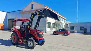 Certifié CE COC 50HP 4*4 tracteur à roues agricole chargeur frontal pour grande plaine cultivant 4WD puissant moteur Agricola tracteur à roues - Product Image 2