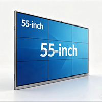 Mur vidéo tactile LCD HD 55 pouces sans bordure (3,5 mm) pour affichage commercial, animation et magasins de détail, configuration 2x3 ou 3x3