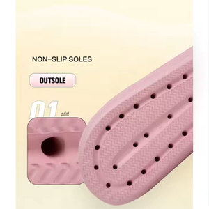 Zapatillas de mujer Almohada Diapositivas Verano Fondo grueso Paso en Shit Feeling Eva Sandalias y sandalias al aire libre con hebilla - Product Image 3