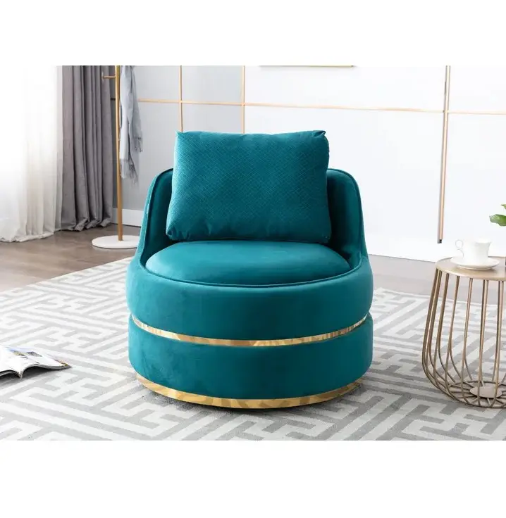 आधुनिक फर्नीचर लक्जरी डिजाइन स्टेनलेस स्टील गुच्छेदार मखमल असबाब कुंडा एक्सेंट प्रतीक्षालय के लिए कुर्सियों