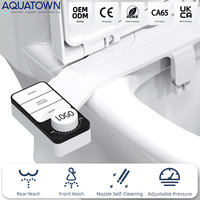 Accessoire de bidet pour toilettes, pulvérisateur d'eau froide ultra-plat, non électrique, double buse, pour hygiène féminine et nettoyage postérieur, installation facile