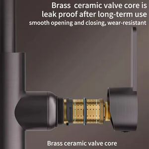 Grifo de fregadero de cocina de acero y plástico cromado multifuncional de cuatro velocidades moderno, rociador montado en cubierta, 1 manija Universal - Product Image 4
