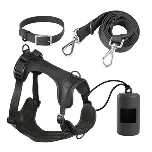 Duurzame No-Pull Hondentuig Borst Rug Hond Riem En Harnas Set Pvc Hondenriem