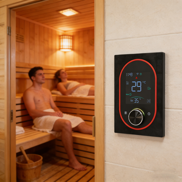 Support ODM/OEM Function Customization Tuya APP  WIFI Touch Screen Digital Knob Thermostat for Sauna Room Heating Controller