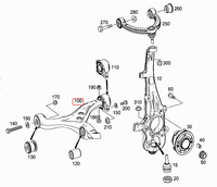 Bras de suspension inférieur avant gauche en aluminium forgé de haute qualité avec rotule, corps principal en aluminium, référence OE 1663300107 pour W166 C292
