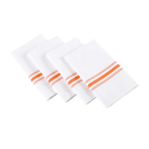 Hot Selling <strong>Yellow</strong> -white Spun Polyester Bistro Napkins Restaurant <strong>Table</strong> <strong>Cloths</strong> - Product Image 3