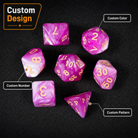 Collection de dés polyédriques en acrylique durable et résistant aux rayures, design multi-faces, ensemble de dés pour cadeau de joueur, pour les campagnes de jeu de rôle et le divertissement