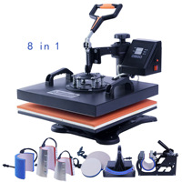 Presse à Chaud Semi-Automatique Électrique 8-en-1 Neuve pour Sublimation sur T-shirts, Tasses, Casquettes, Assiettes et Sacs – Vente en Gros