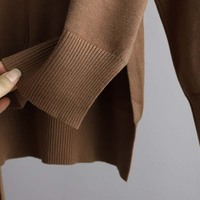 Ensemble de deux pièces en tricot de luxe pour l'automne et l'hiver, pull et pantalon en laine, style décontracté pour femmes