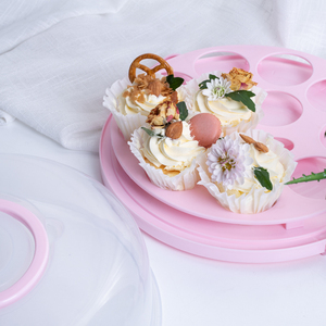 Trasportino per torta rotondo da 10 pollici senza BPA con inserti per uova e cupcake diavolati - Product Image 6