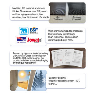 Bande d'étanchéité en forme de V pour porte de villa, mousse PU avec film PE, joint d'étanchéité non toxique pour fermeture des interstices - Product Image 3