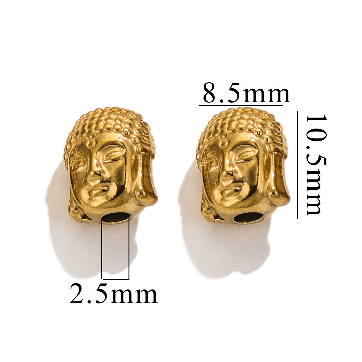 Buddha Head - gold [Single piece 2.55g]