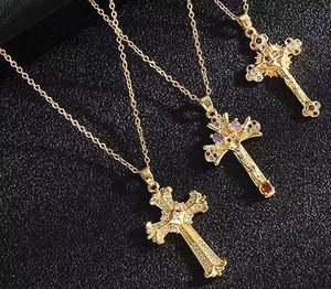 Collana Yugioh Team 24K collane incrociate personalizzate a strati Vintage bohémien pezzi di delicato oro autentico perline in ceramica oro Vancleefs - Product Image 3