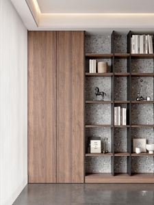 Gabinete de <span class=keywords><strong>libros</strong></span> de madera moderno <span class=keywords><strong>con</strong></span> diseño de puerta oculta <span class=keywords><strong>para</strong></span> el hogar, oficina, biblioteca, almacenamiento de <span class=keywords><strong>libros</strong></span>, <span class=keywords><strong>muebles</strong></span> de sala de estar, aplicación de dormitorio - Product Image 5