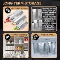 Sac en aluminium Mylar de qualité alimentaire, scellable sous vide, à ouverture supérieure, pour l'emballage en vrac et le stockage des aliments, poche de rétortage