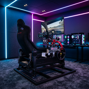 Système de simulation de course professionnel avec volant et plateforme de mouvement, console de simulation de course pour salle de jeux - Product Image 1