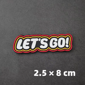 Patch in gomma morbida in PVC Let's Go & Send IT Patch luminosa per abbigliamento - Product Image 6