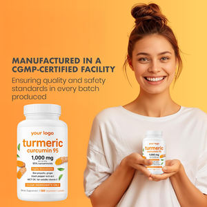 Kapsul Kunyit Organik Kurkumin dengan Ekstrak Lada Hitam Kapsul Antioksidan/Botol Bersertifikat GMP - Product Image 2