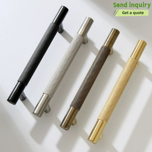 Sang trọng hiện đại tủ bếp xử lý đôi-màu T-Bar Vàng đen trắng ngăn kéo kéo xử lý sản xuất đồ nội thất Chất lượng cao - Product Image 3