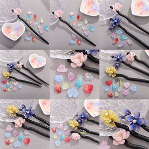 Pétalos de Flor de Peonía de Cristal, Accesorios de Color Degradado, Materiales para Hacer Horquillas para el Cabello y Tocados Hanfu - Product Image 2