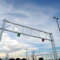 Feu de signalisation routière LED 300 mm avec croix rouge et flèche verte pour la sécurité des tunnels et des stations de péage
